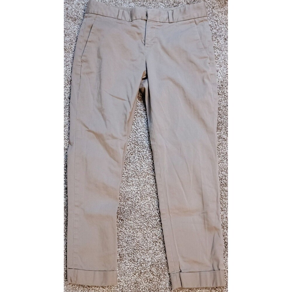 Banana Republic Pants Womens 00 Tan Avery Straight Ankle Chino Casual Pockets